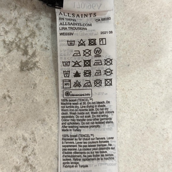 ALL SAINTS BLACK CARGO SATIN FINISH - Picture 4 of 5